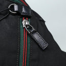 GUCCI Backpack Nylon Black Silver 122348 Auth bs17393-23