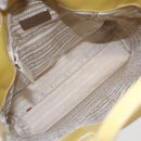 PRADA Hand Bag Enamel Yellow Silver Auth bs17418-16