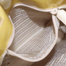 PRADA Hand Bag Enamel Yellow Silver Auth bs17418-20