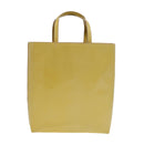 PRADA Hand Bag Enamel Yellow Silver Auth bs17418-3