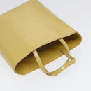 PRADA Hand Bag Enamel Yellow Silver Auth bs17418-6