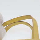 PRADA Hand Bag Enamel Yellow Silver Auth bs17418-8