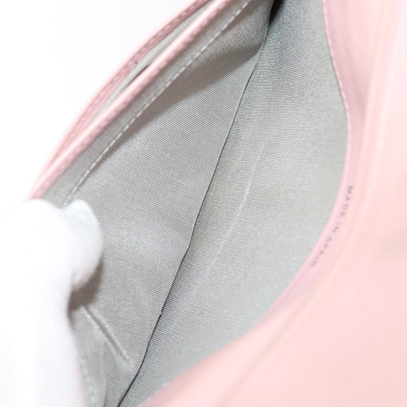 CHANEL Wallet Caviar Skin Pink Silver CC Auth bs17427