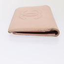 CHANEL Wallet Caviar Skin Pink Silver CC Auth bs17427-3