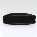 CHANEL Matelasse Chain Shoulder Bag Suede Black Gold CC Auth bs17434-5