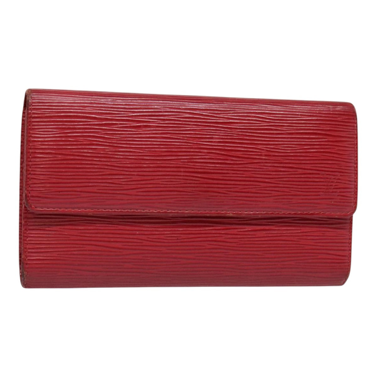 LOUIS VUITTON Epi Portefeiulle Sarah Long Wallet Red M6359E LV Auth bs17451