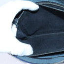 FENDI Clutch Bag Leather Blue Silver Auth bs17465-19