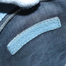 FENDI Clutch Bag Leather Blue Silver Auth bs17465-12