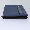 FENDI Clutch Bag Leather Blue Silver Auth bs17465-3