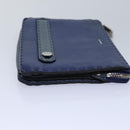 FENDI Clutch Bag Leather Blue Silver Auth bs17465-4