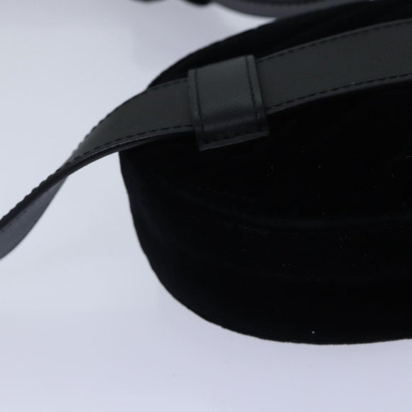 GUCCI Waist bag Velor Black Gold 476434 Auth bs17475M