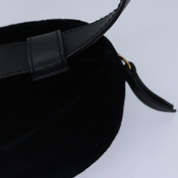 GUCCI Waist bag Velor Black Gold 476434 Auth bs17475M