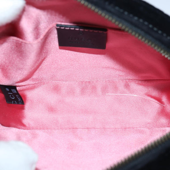 GUCCI Waist bag Velor Black Gold 476434 Auth bs17475M