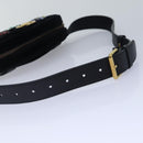 GUCCI Waist bag Velor Black Gold 476434 Auth bs17475M-7