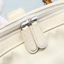 GUCCI Bamboo Shoulder Bag Nylon White Silver 003 2058 0059 5 Auth bs17479-17