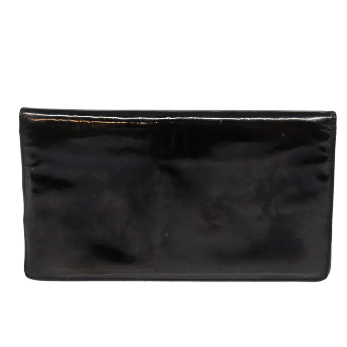 CHANEL Wallet Patent leather Black CC Auth bs17490 - 0