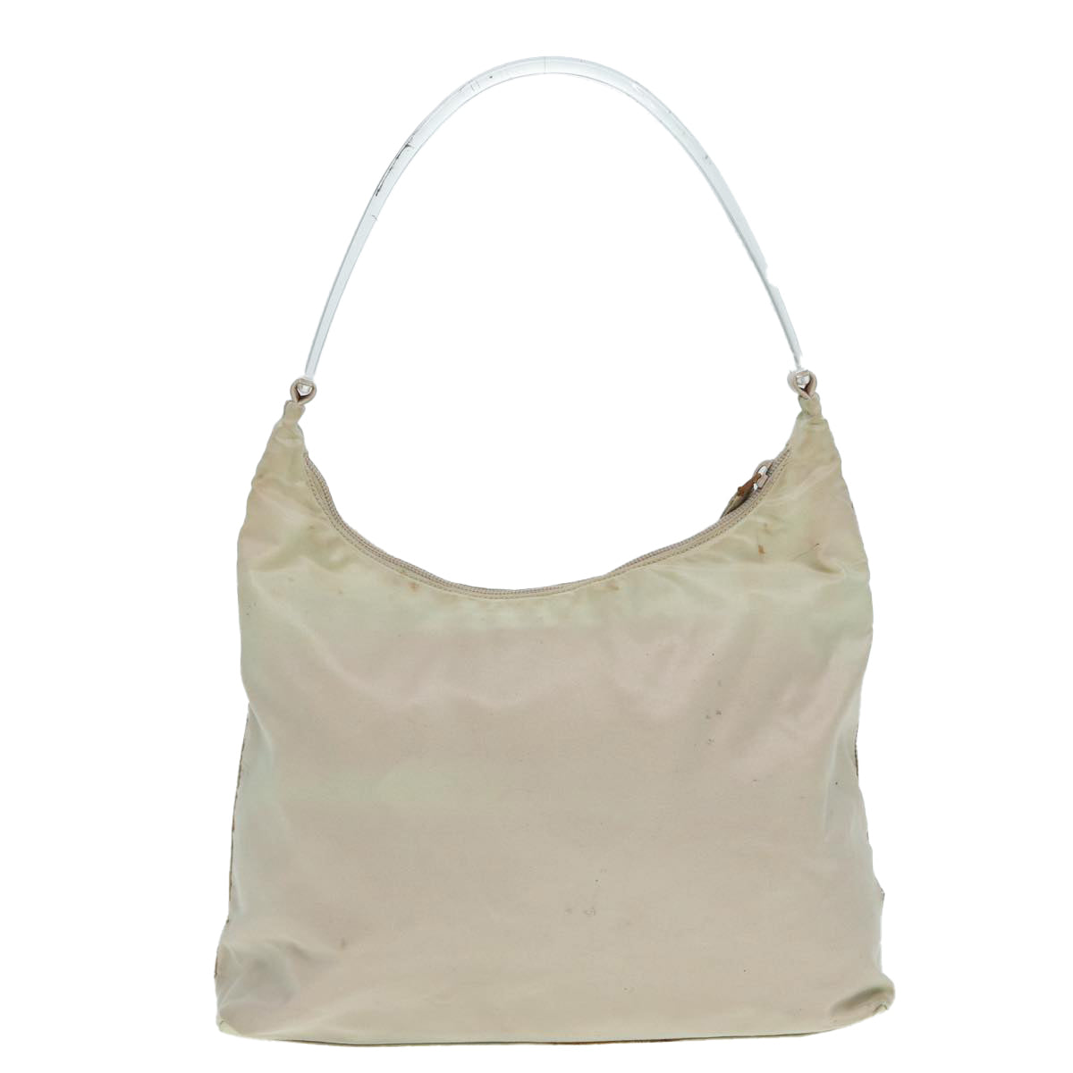 PRADA Hand Bag Nylon Beige Auth bs17497 - 0