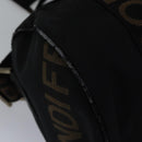 FENDI Boston Bag Nylon 2way Black Silver 2305 26420 098 Auth bs17513-14