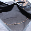 FENDI Boston Bag Nylon 2way Black Silver 2305 26420 098 Auth bs17513-22