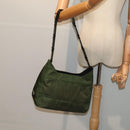 PRADA Shoulder Bag Nylon Green Black Auth bs17519-21