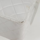 CHANEL Matelasse Double Face Chain Bag Lamb Skin White Gold CC Auth bs17533A-20