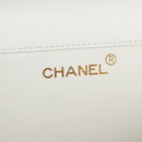 CHANEL Matelasse Double Face Chain Bag Lamb Skin White Gold CC Auth bs17533A-26