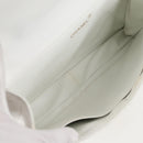 CHANEL Matelasse Double Face Chain Bag Lamb Skin White Gold CC Auth bs17533A-33