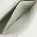 CHANEL Matelasse Double Face Chain Bag Lamb Skin White Gold CC Auth bs17533A-36