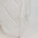 CHANEL Matelasse Double Face Chain Bag Lamb Skin White Gold CC Auth bs17533A-3