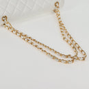 CHANEL Matelasse Double Face Chain Bag Lamb Skin White Gold CC Auth bs17533A-8