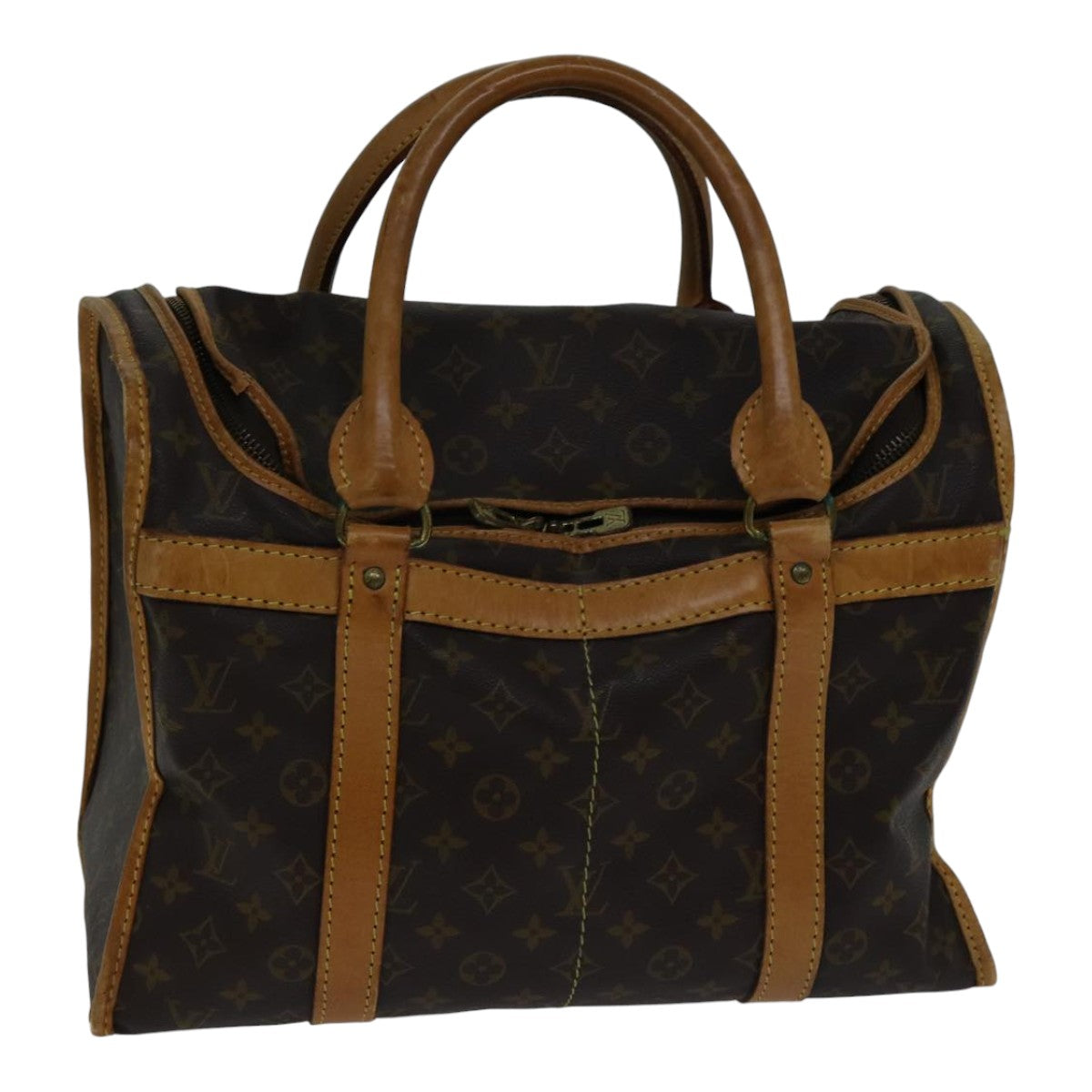 LOUIS VUITTON Monogram Sac Chasseur 40 Pet Carry M41924 LV Auth bs17541