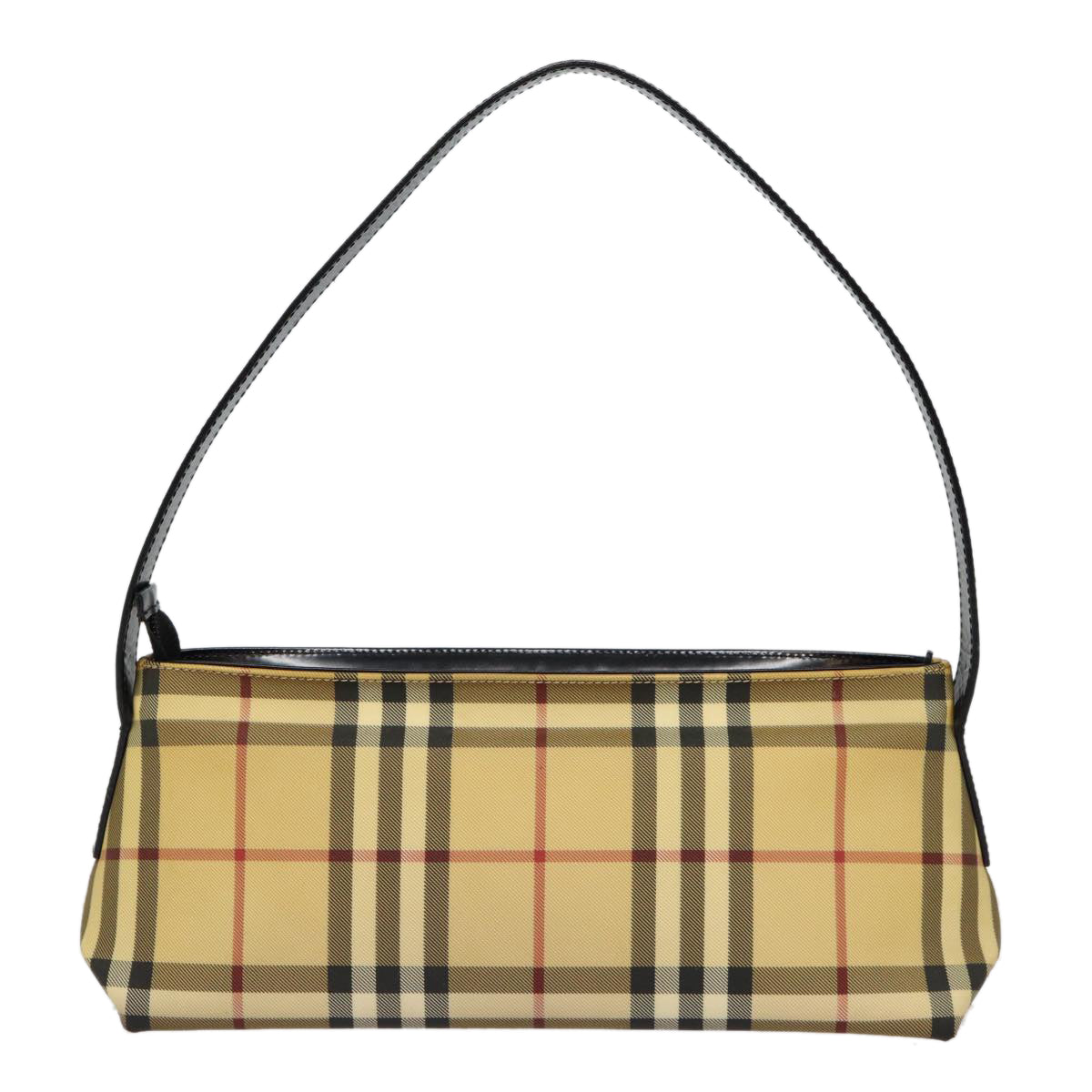 BURBERRY Nova Check Shoulder Bag PVC Beige Auth bs17559 - 0