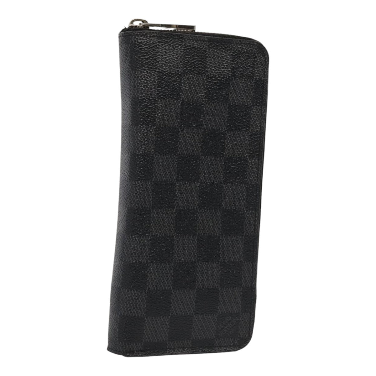 LOUIS VUITTON Damier Graphite Zippy Wallet Vertical N63095 LV Auth bs17562