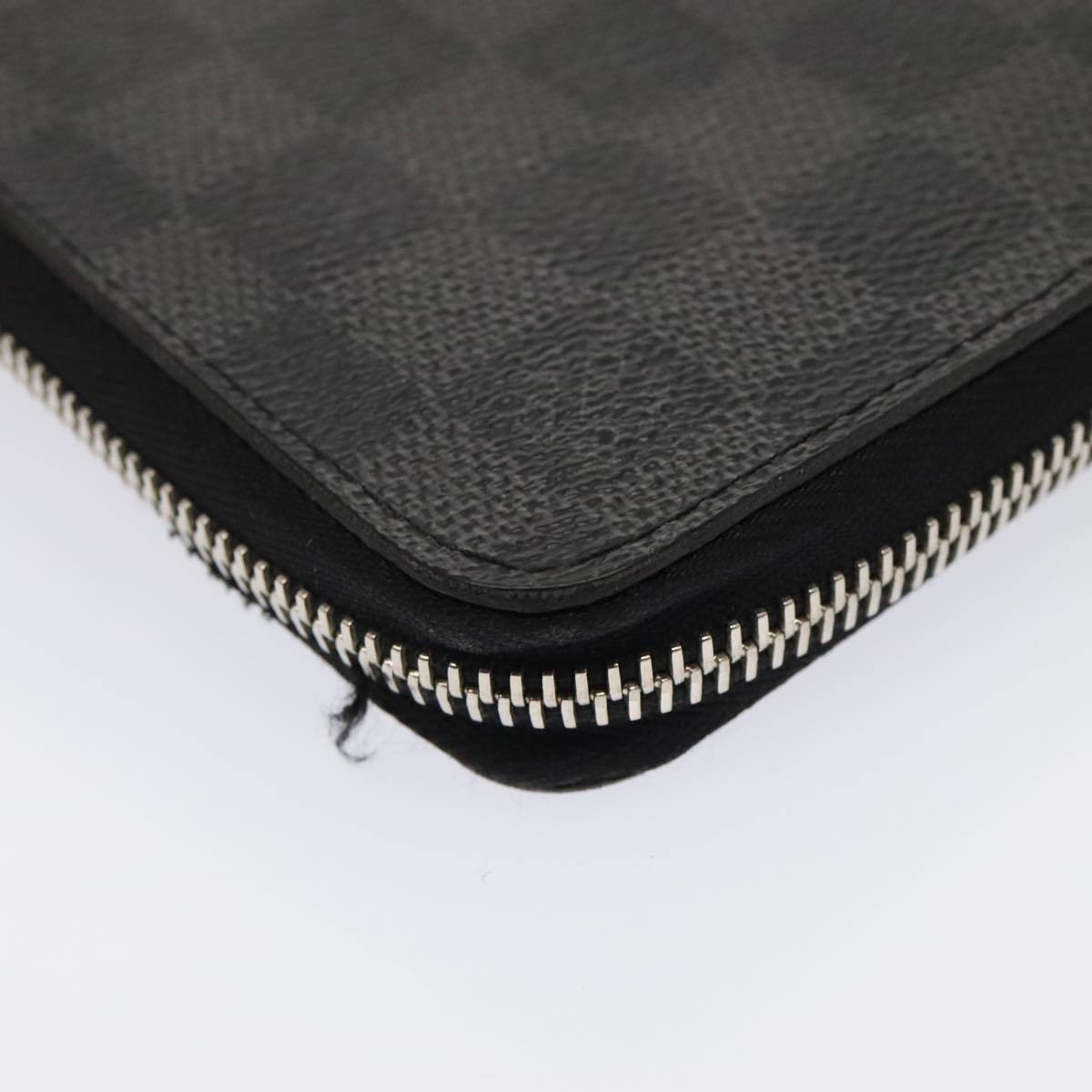 LOUIS VUITTON Damier Graphite Zippy Wallet Vertical N63095 LV Auth bs17562