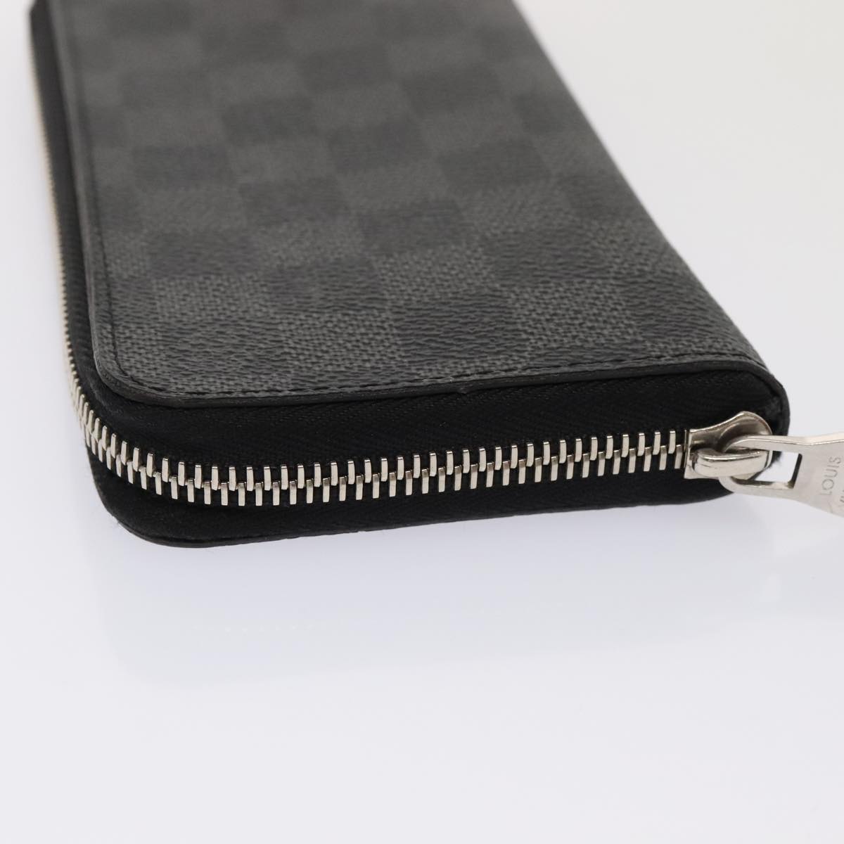 LOUIS VUITTON Damier Graphite Zippy Wallet Vertical N63095 LV Auth bs17562