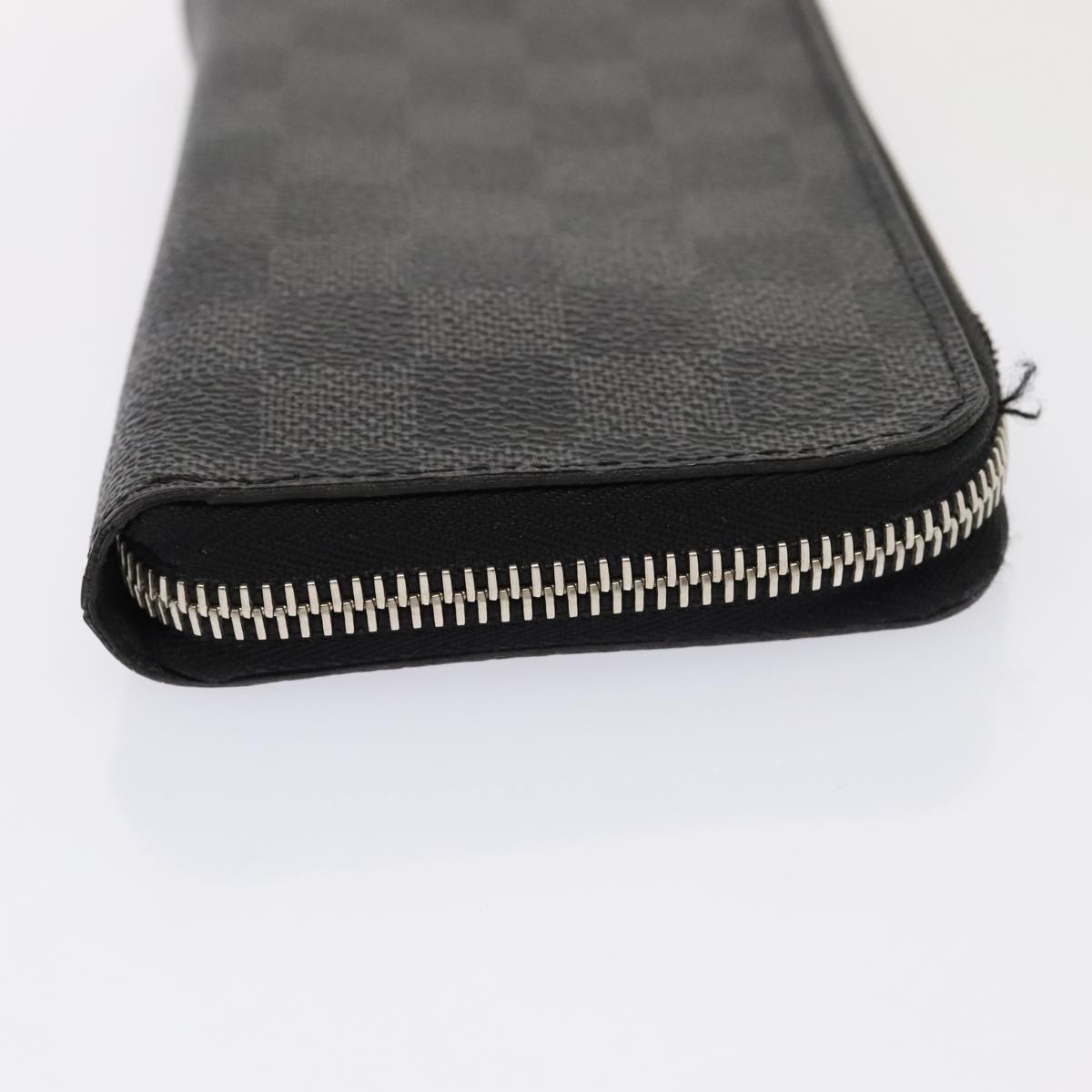 LOUIS VUITTON Damier Graphite Zippy Wallet Vertical N63095 LV Auth bs17562