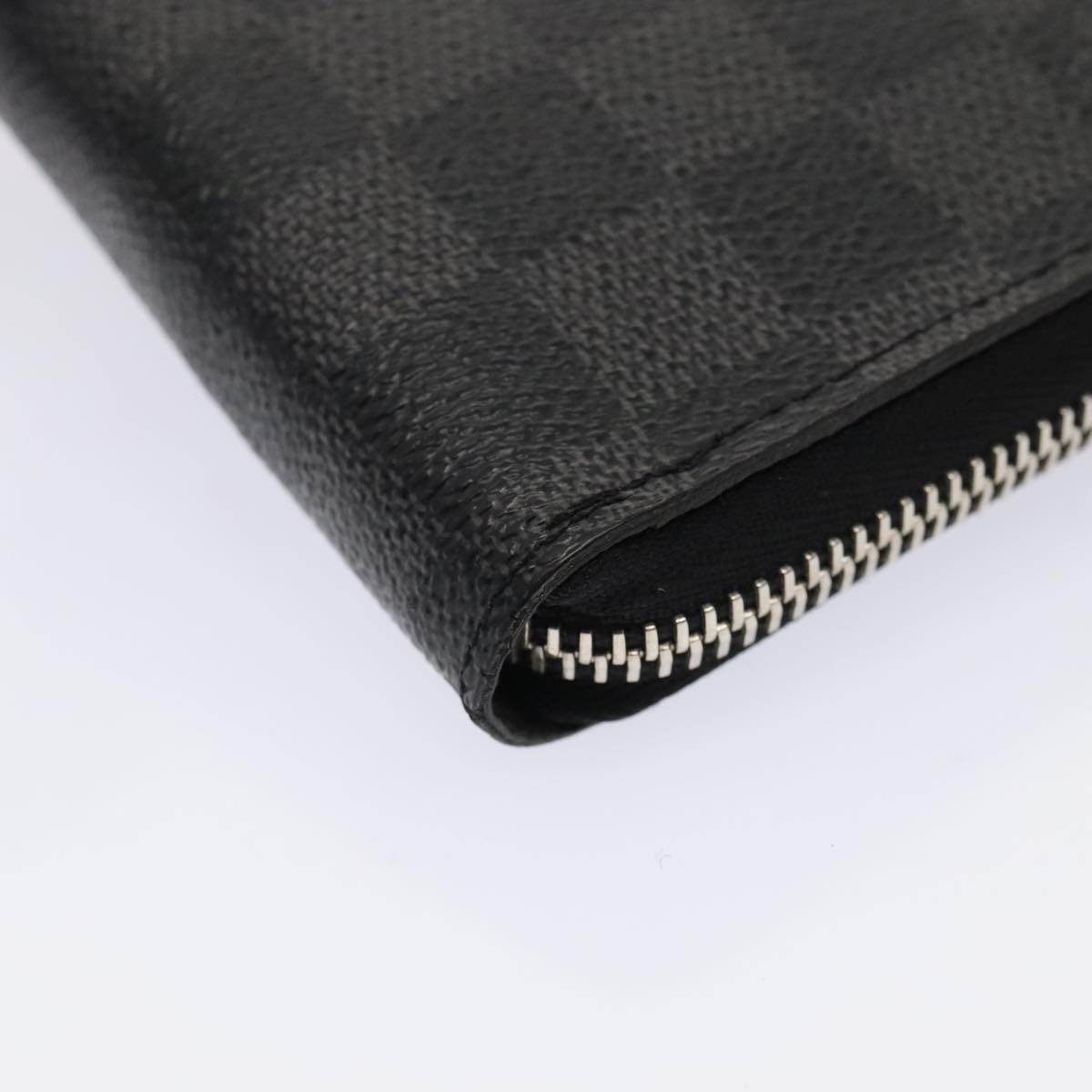 LOUIS VUITTON Damier Graphite Zippy Wallet Vertical N63095 LV Auth bs17562