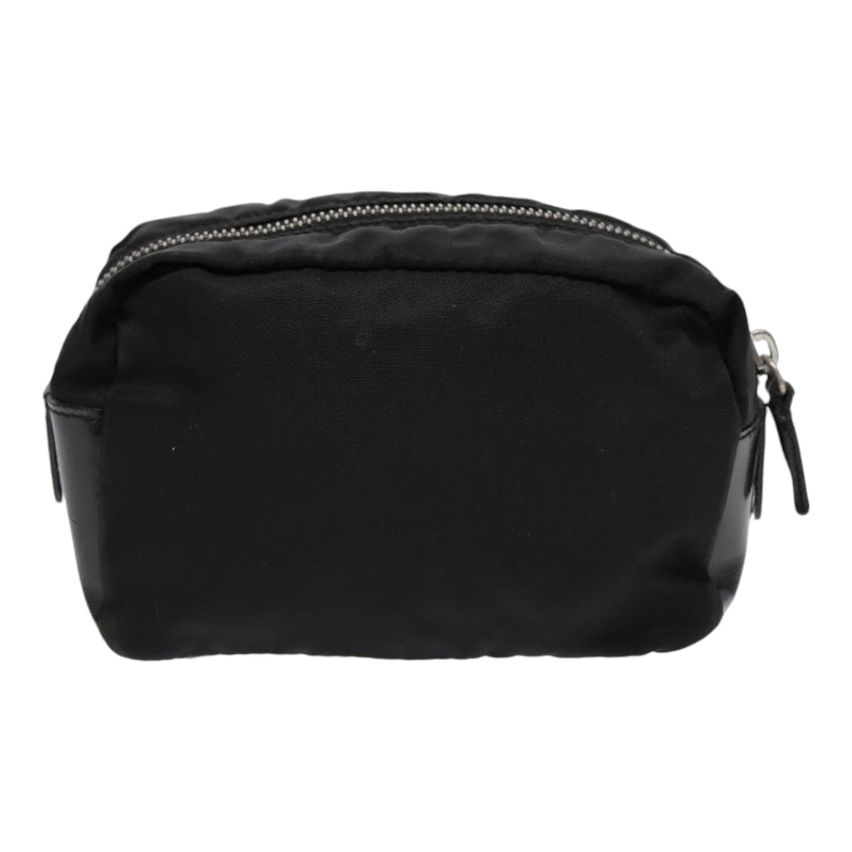 PRADA Pouch Nylon Black Silver Auth bs17569 - 0