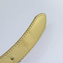 LOUIS VUITTON Monogram Mahina Ceinture Belt Leather Gold M9614W LV Auth bs17576-9