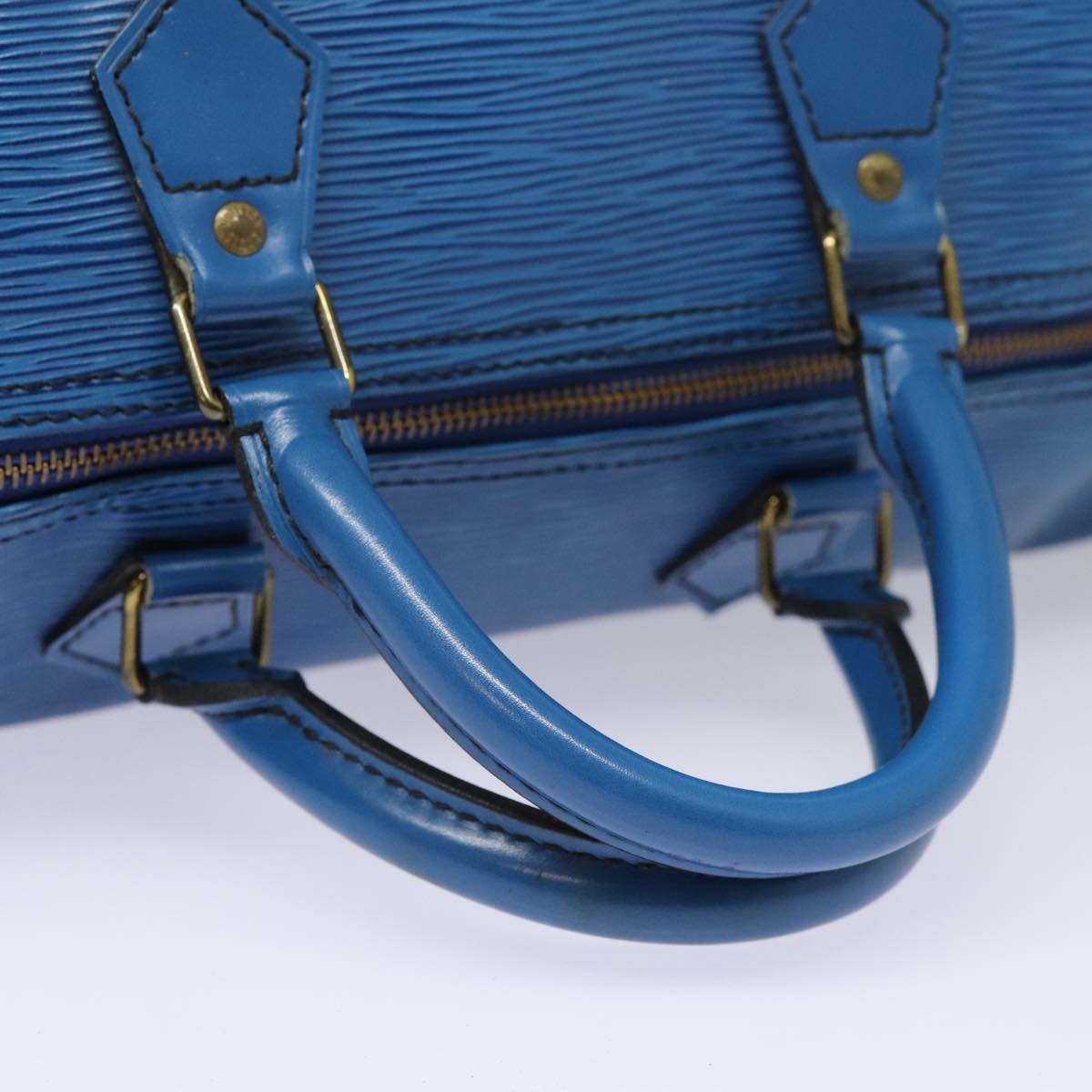 LOUIS VUITTON Epi Speedy 40 Hand Bag Toledo Blue M42985 LV Auth bs17579