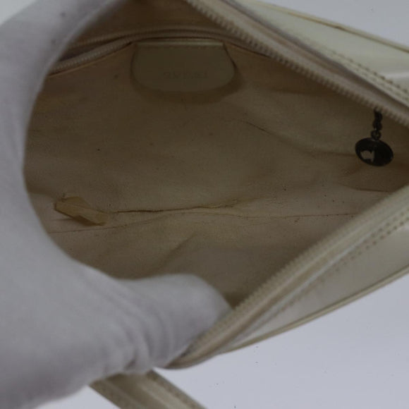 GUCCI Shoulder Bag Leather White Silver 007 1014 0274 Auth bs17611