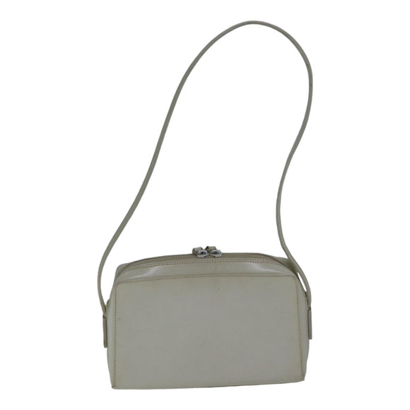 GUCCI Shoulder Bag Leather White Silver 007 1014 0274 Auth bs17611