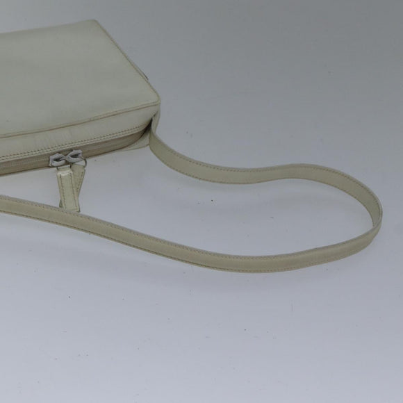 GUCCI Shoulder Bag Leather White Silver 007 1014 0274 Auth bs17611