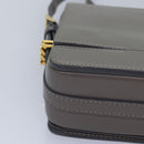 BURBERRY Shoulder Bag Patent leather Gray Gold Auth bs17639-10