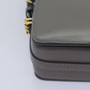 BURBERRY Shoulder Bag Patent leather Gray Gold Auth bs17639-12