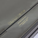 BURBERRY Shoulder Bag Patent leather Gray Gold Auth bs17639-9
