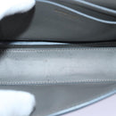 BURBERRY Shoulder Bag Patent leather Gray Gold Auth bs17639-11