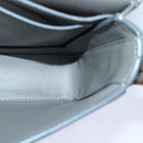 BURBERRY Shoulder Bag Patent leather Gray Gold Auth bs17639-18