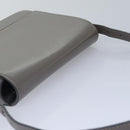 BURBERRY Shoulder Bag Patent leather Gray Gold Auth bs17639-6