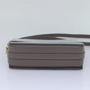 BURBERRY Shoulder Bag Patent leather Gray Gold Auth bs17639-5